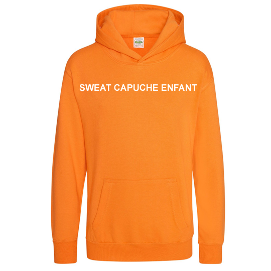 sweat enfant orange